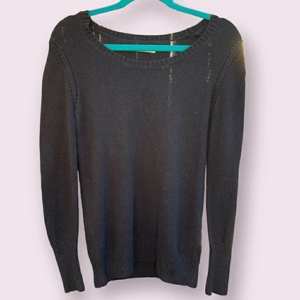 SALE Old Navy Knit Crew Neck Sweater Black Size Medium